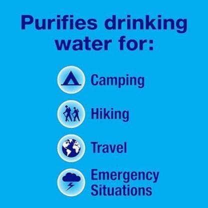 Potable Aqua Water Purification Treatment - Portable Drinking Water Treatment For Camping, Emergency Preparedness, Hurricanes, Storms, Survival, and Travel (100 Tablets)