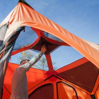 Gazelle 4 Man Camping Hub Tent Orange