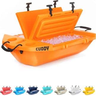 Cuddy Floating Cooler and Dry Storage Vessel – 40QT – Amphibious Hard Shell Design