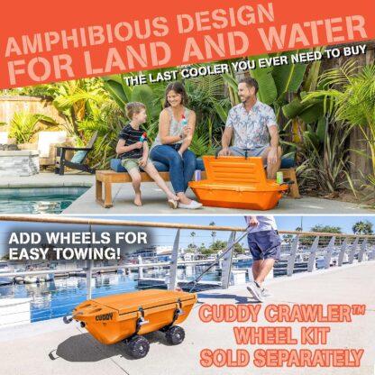 Cuddy Floating Cooler and Dry Storage Vessel – 40QT – Amphibious Hard Shell Design