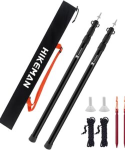 Adjustable Aluminum Telescoping Tarp Poles
