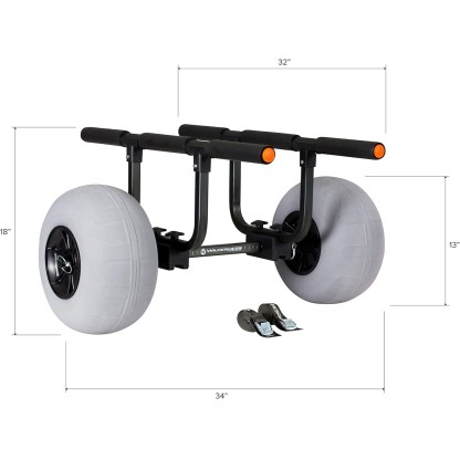 Wilderness Systems Heavy Duty Kayak Cart | Inflatable Beach Wheels