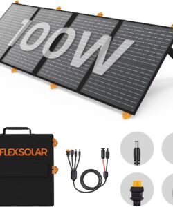 FlexSolar 100W Foldable Monocrystalline Solar Panel for Power Station