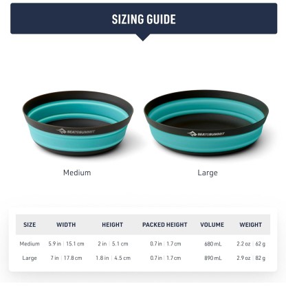 Sea to Summit Frontier Ultralight Collapsible Bowl, Medium (23 fl oz)