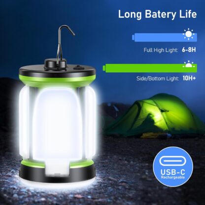 amping Lantern Rechargeable, Camping Lights Lamp-7 Light Modes 60 LED Ultra Bright LED Tent Light 10+ Hrs Runtime