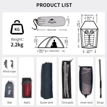 Naturehike Cloud Up 3 Person Lightweight Tent