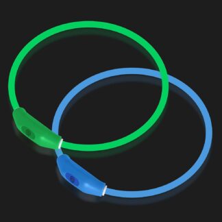 2-Pack LED Dog Collar, Light Up Dog Collars,Rechargeable Dog Lights for Night Walking
