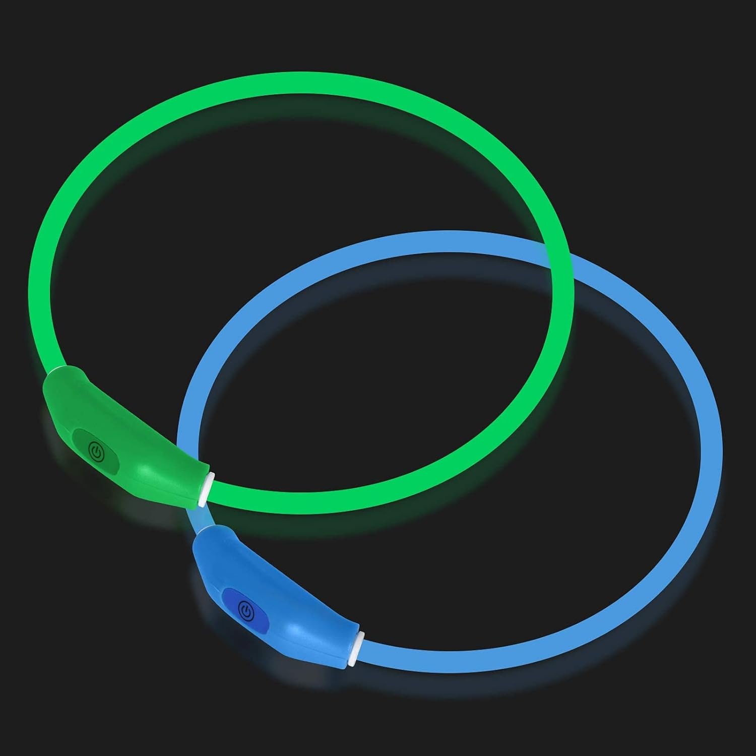 2-Pack LED Dog Collar, Light Up Dog Collars,Rechargeable Dog Lights for Night Walking