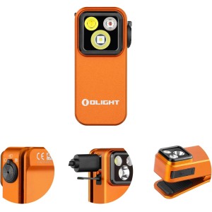 OLIGHT Oclip Pro EDC Flashlight with Flood, Red Light, Tri-Light Source 500 lumens Rechargeable Pocket Light