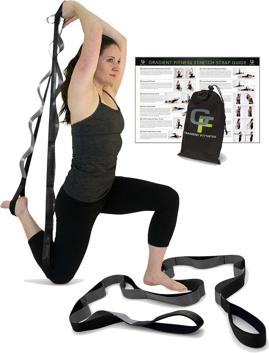 Fitness Stretching Strap for Physical Therapy, 12 Multi-Loop Stretch Strap 1.5