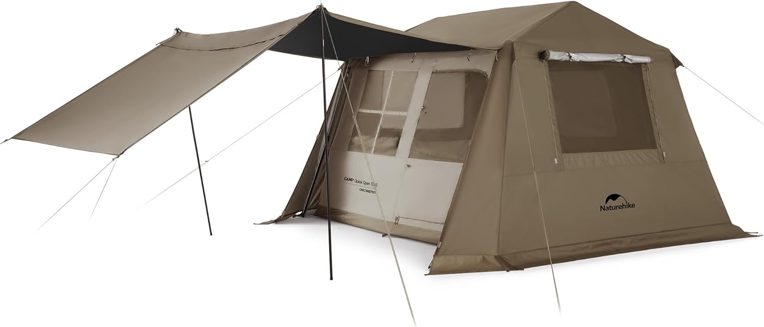 Naturehike Camping Tent, Instant Tent Family Cabin Tent for 4 Person