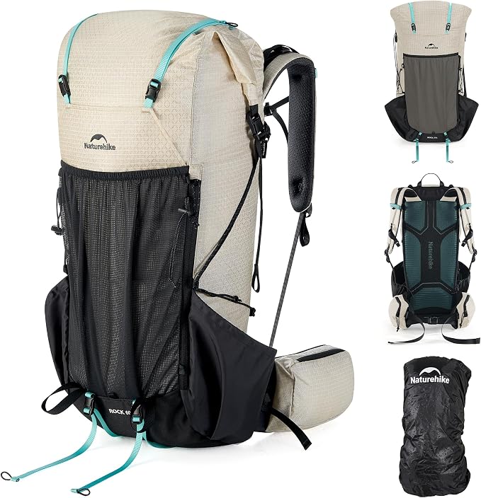 Naturehike 45L/60L Rock 2.0 Upgraded Internal Frame Hiking Ultralight Backpack