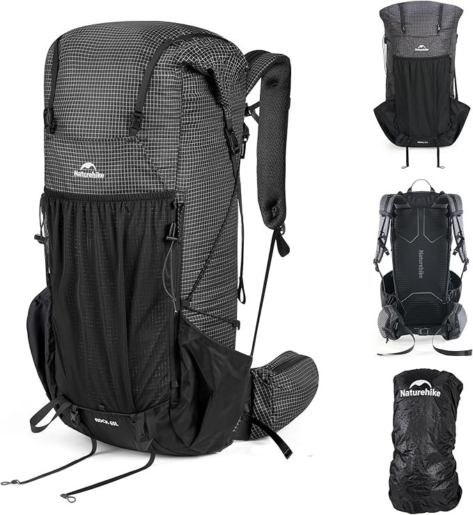 Naturehike 45L/60L Rock 2.0 Upgraded Internal Frame Hiking Ultralight Backpack