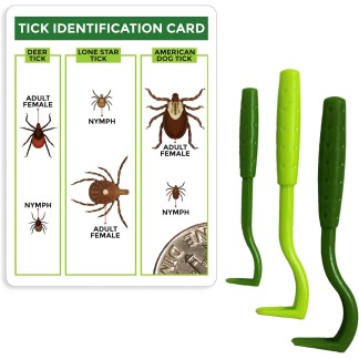 TickCheck Tick Remover Value 3 Pack - Tick Remover Tools + Tick Identification Card
