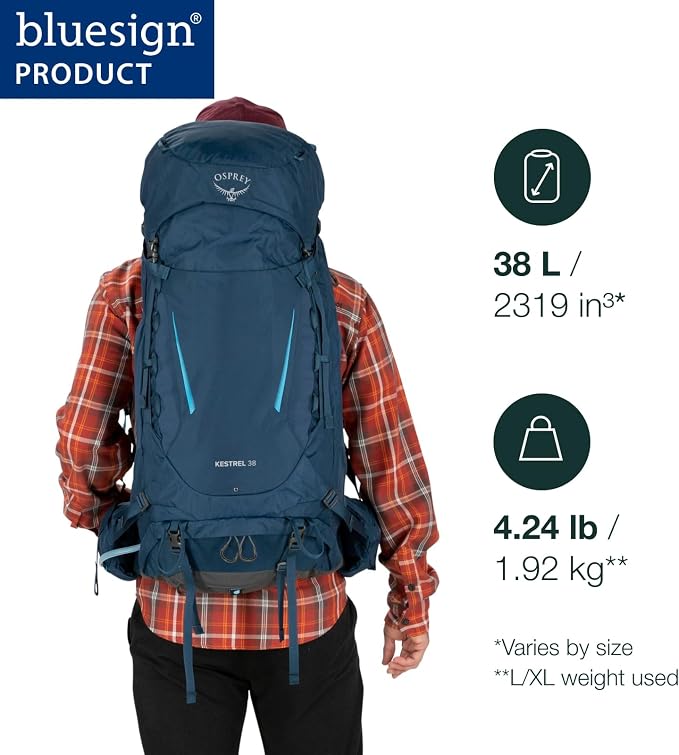 Osprey mens Kestrel 38l Men's Backpacking Backpack