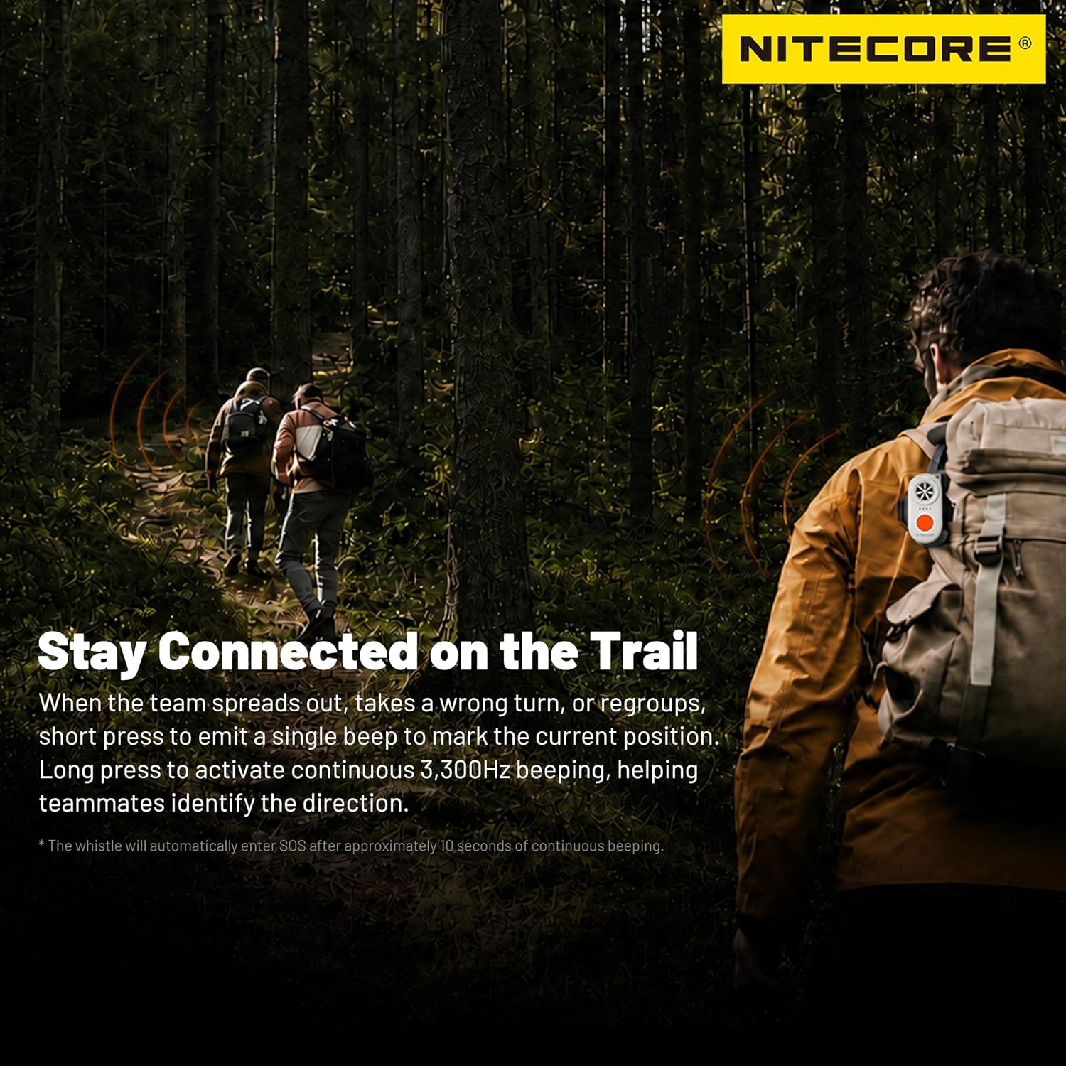 Nitecore NWE10 126dB Electronic Outdoor Whistle