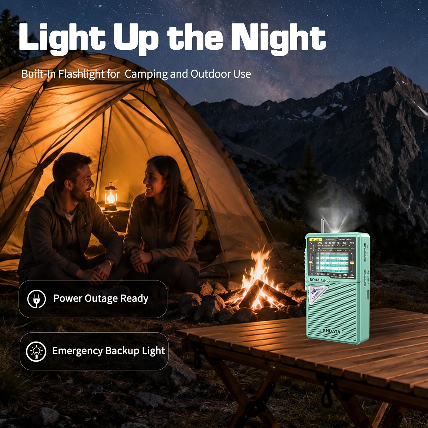 XHDATA D226 Portable Radio AM FM SW, Shortwave Radio with Flashlight